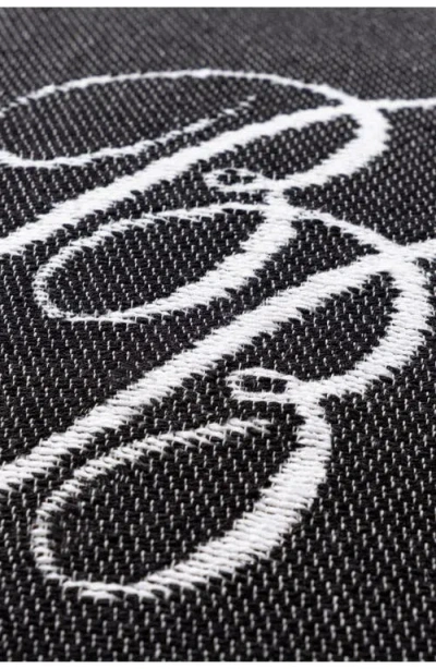 Brooks Brothers Bb Monogram Decorative Cotton Pillow In Black