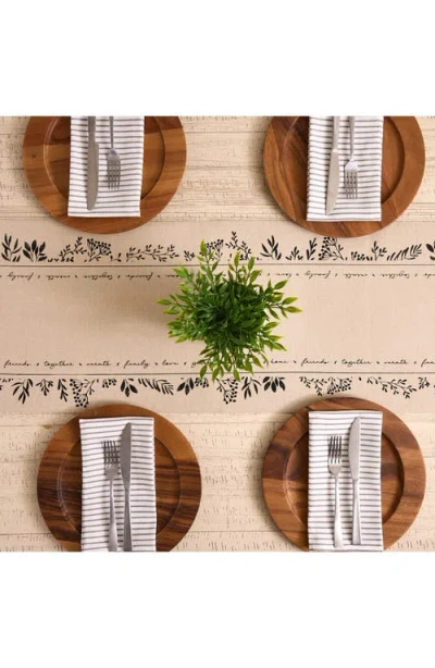 Design Imports Gather Together Embellished Table Runner In White