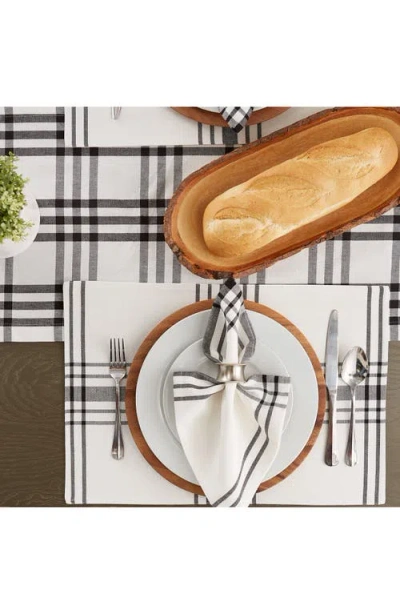 Design Imports Home Sweet Farmhouse Kitchen Textiles, 13" X 19", Set Of 6 In Black