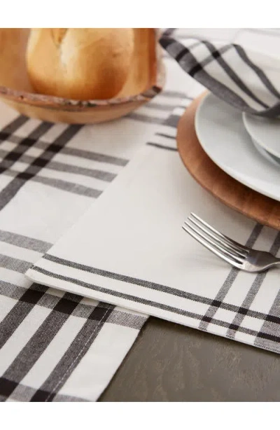 Design Imports Home Sweet Farmhouse Kitchen Textiles, 13" X 19", Set Of 6 In Black