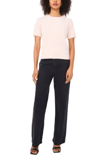 Halogen ® Short Sleeve Rib Sweater Top In Pink