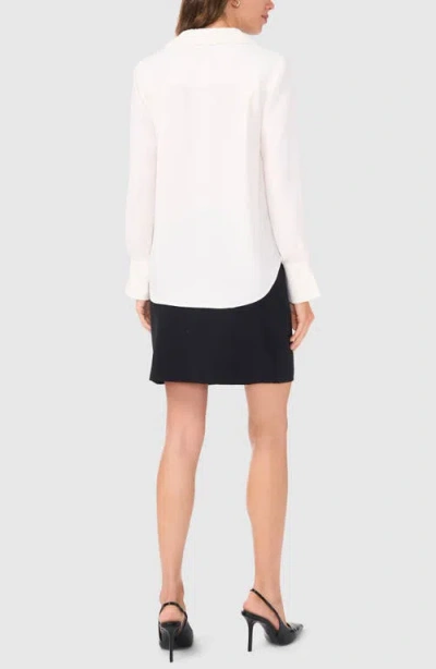 Halogenr Halogen(r) Split Cuff Button-up Top In White