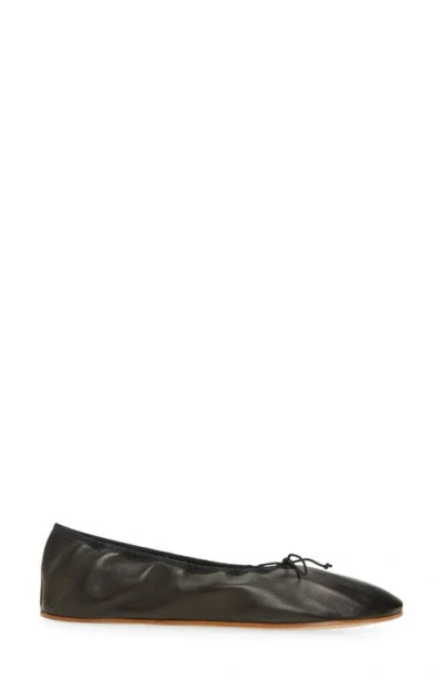 The Row 10mm Hereditas Leather Ballerina Flats In Black