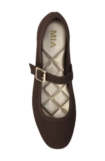 Mia Brita Mary Jane Flat In Brown