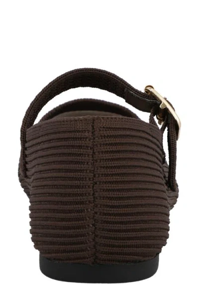 Mia Brita Mary Jane Flat In Brown