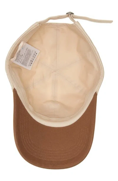 Moncler Two-tone Logo Patch Adjustable Baseball Cap In Brown