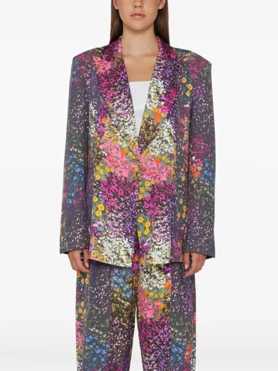 Rotate Birger Christensen Floral-print Blazer In Multi