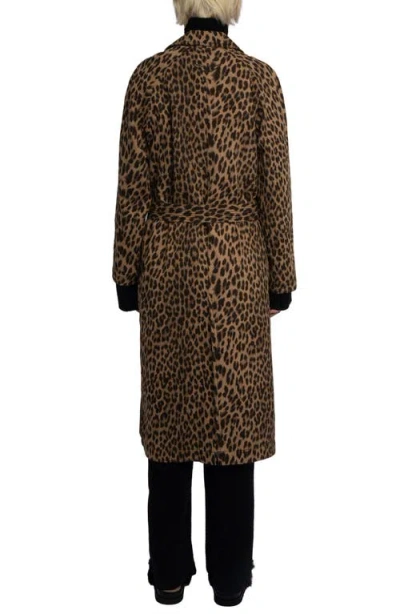 Zadig & Voltaire Womens Daim Mentle Leopard-print Cotton Coat In Animal Print