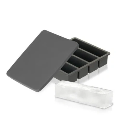 Viski Glacier Highball Ice Cube Tray With Lid In Gray