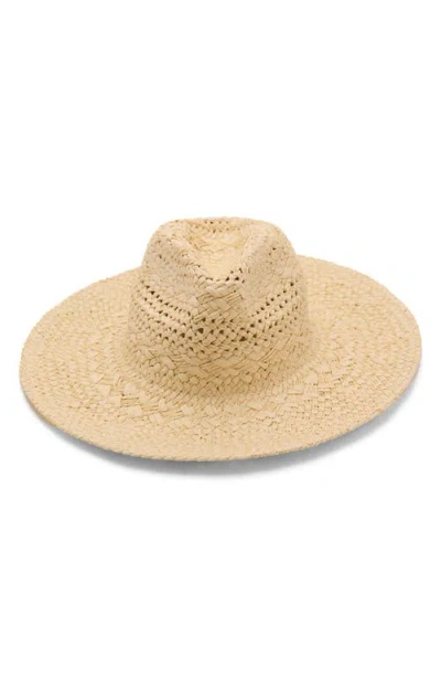 Mango Openwork Wide Brim Straw Sun Hat In Neutral
