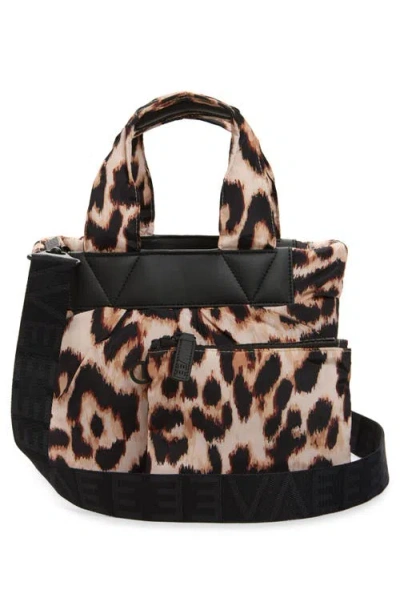 Veecollective Mini Caba Leopard Print Recycled Polyester Tote In Animal Print