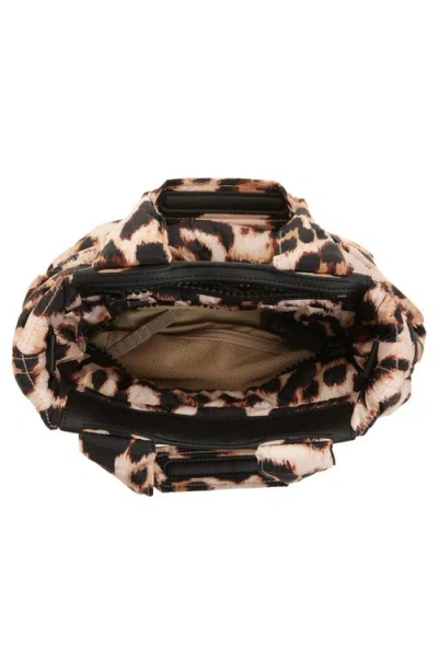 Veecollective Mini Caba Leopard Print Recycled Polyester Tote In Animal Print