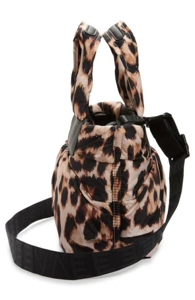 Veecollective Mini Caba Leopard Print Recycled Polyester Tote In Animal Print