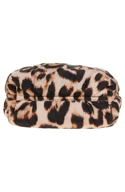 Veecollective Mini Caba Leopard Print Recycled Polyester Tote In Animal Print