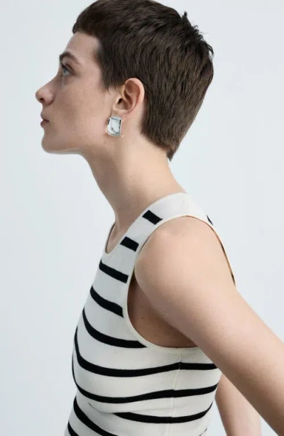 Mango Stripe Knit Crop Tank In Multi