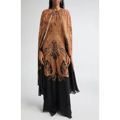 Zimmermann Hypnotic Cape Maxi Dress In Multi