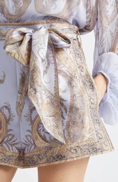 Zimmermann Hypnotic Shorts In Blue