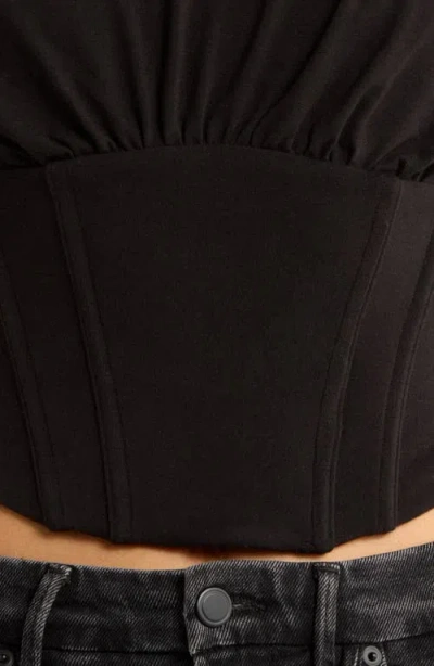 Good American Women's Sleeveless Corset Top, Regular & Plus Size In Black