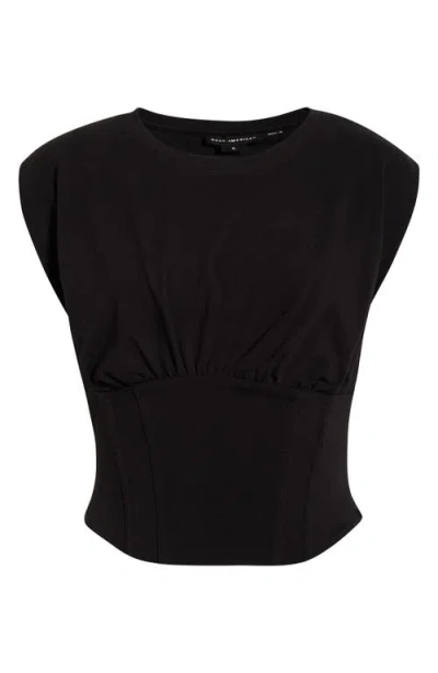 Good American Women's Sleeveless Corset Top, Regular & Plus Size In Black