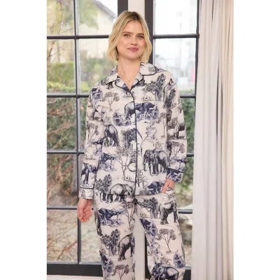 The Cat's Pajamas Luxe Pima Pajama Set In Multi