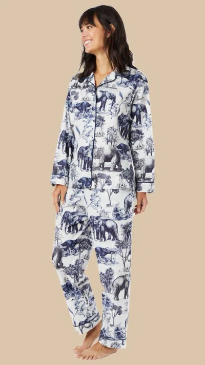 The Cat's Pajamas Luxe Pima Pajama Set In Multi