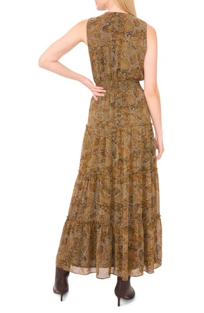 1.state Tie Neck Tiered Dress In Brown