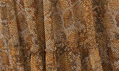 1.state Tie Neck Tiered Dress In Brown