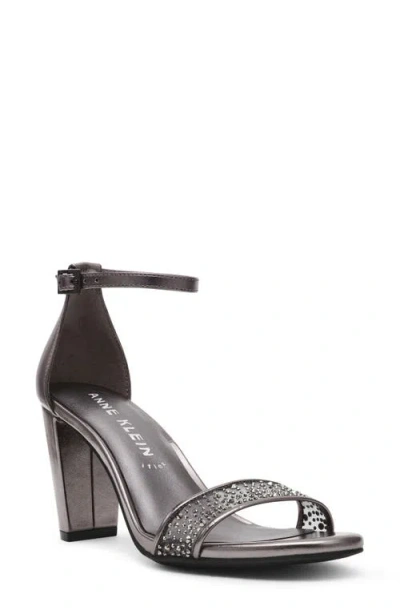 Anne Klein Women's Kourtney Two Piece Block Heel Dress Sandals In Gray