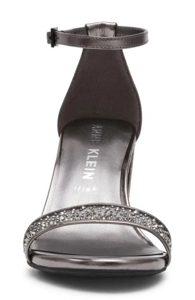 Anne Klein Women's Kourtney Two Piece Block Heel Dress Sandals In Gray