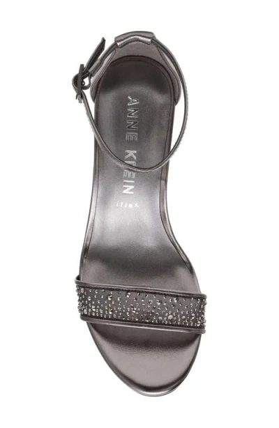 Anne Klein Women's Kourtney Two Piece Block Heel Dress Sandals In Gray