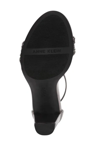 Anne Klein Women's Kourtney Two Piece Block Heel Dress Sandals In Gray