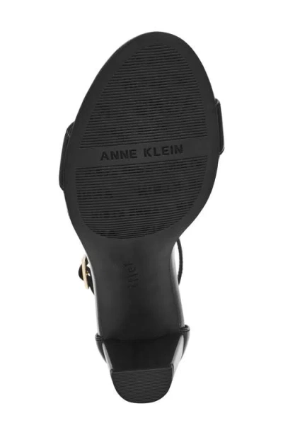 Anne Klein Women's Kourtney Two Piece Block Heel Dress Sandals In Black