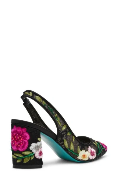 Betsey Johnson Women's Lira Mesh Embroidered Pumps In Multi