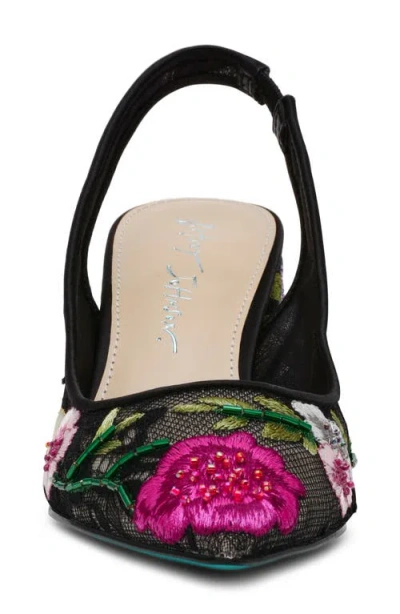 Betsey Johnson Women's Lira Mesh Embroidered Pumps In Multi