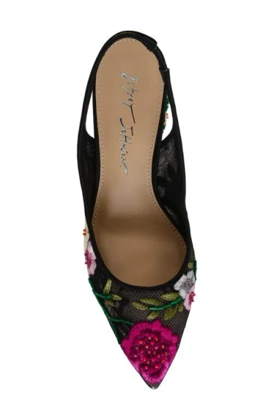 Betsey Johnson Women's Lira Mesh Embroidered Pumps In Multi