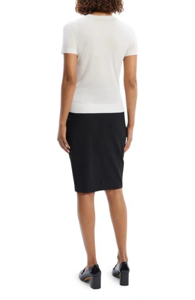 Theory Short-sleeve Sweater In Regal Wool In White