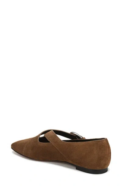 Vince Cici Suede Crisscross Ballerina Flats In Brown