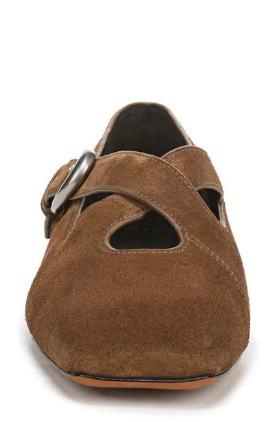 Vince Cici Suede Crisscross Ballerina Flats In Brown