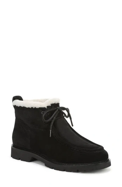 Vince Sierra Suede Lug-sole Ankle Boots In Black