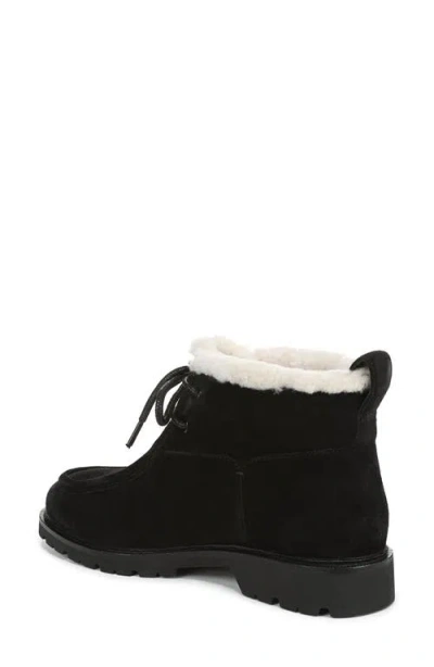 Vince Sierra Suede Lug-sole Ankle Boots In Black