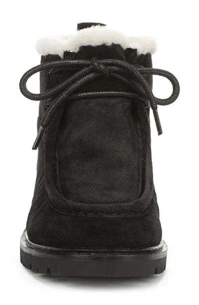 Vince Sierra Suede Lug-sole Ankle Boots In Black