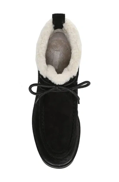 Vince Sierra Suede Lug-sole Ankle Boots In Black