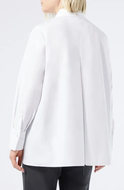 Marina Rinaldi Opera Comfort Fit Cotton Poplin Shirt In White