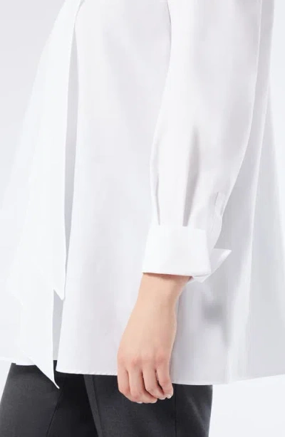 Marina Rinaldi Opera Comfort Fit Cotton Poplin Shirt In White