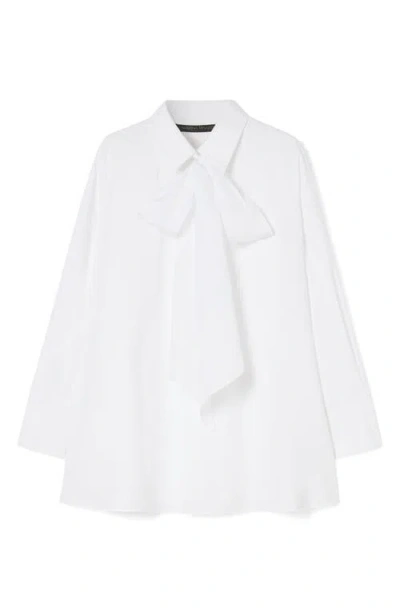 Marina Rinaldi Opera Comfort Fit Cotton Poplin Shirt In White