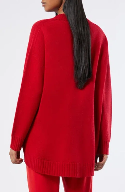 Marina Rinaldi Sierra Wool Blend Sweater In Red
