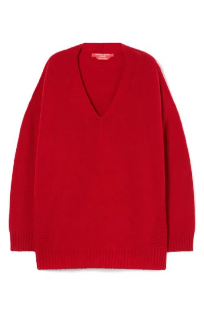 Marina Rinaldi Sierra Wool Blend Sweater In Red