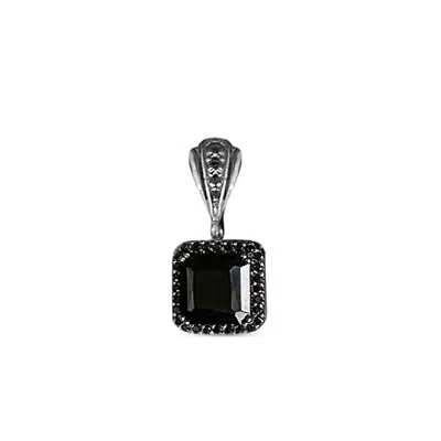 Sally Skoufis Men's Rebel Pendant Black Diamonds In Premium Black Rhodium In Black