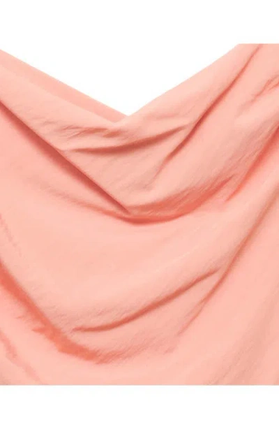Mango Draped Asymmetric Blouse Pink In Pink