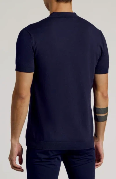 True Classic Viscose Blend Polo In Blue